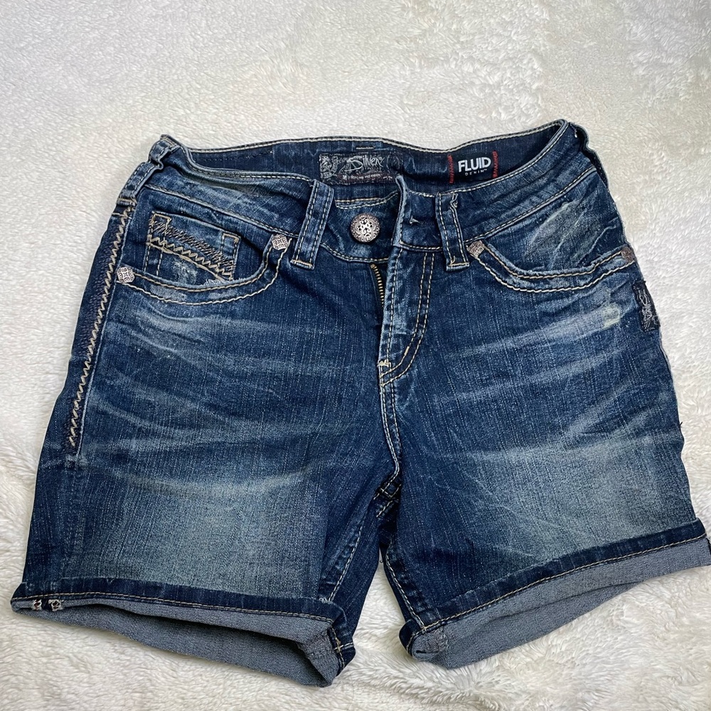 silver jeans short